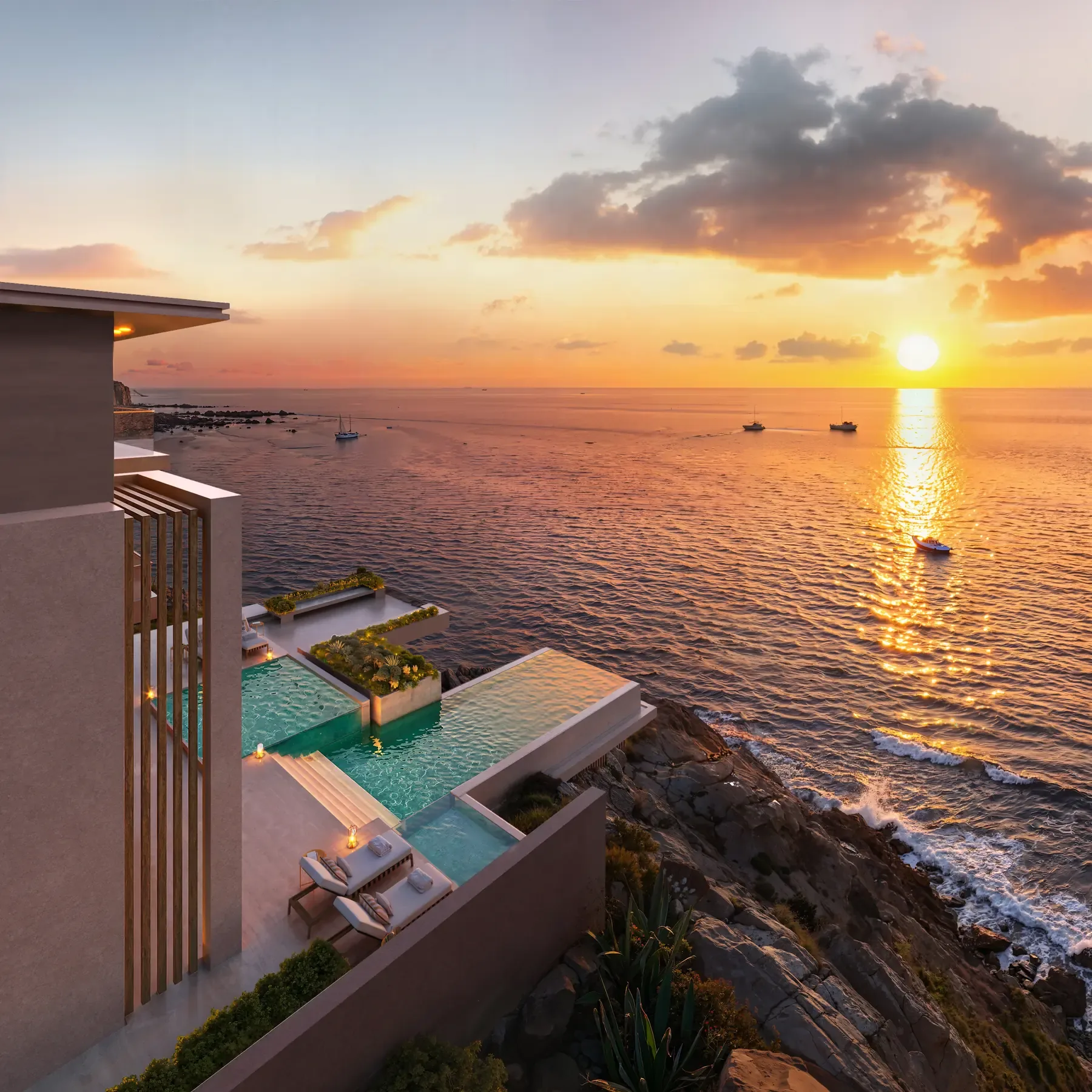 Azure Oceanfront Villas, interiors by FENDI Casa, AIDA